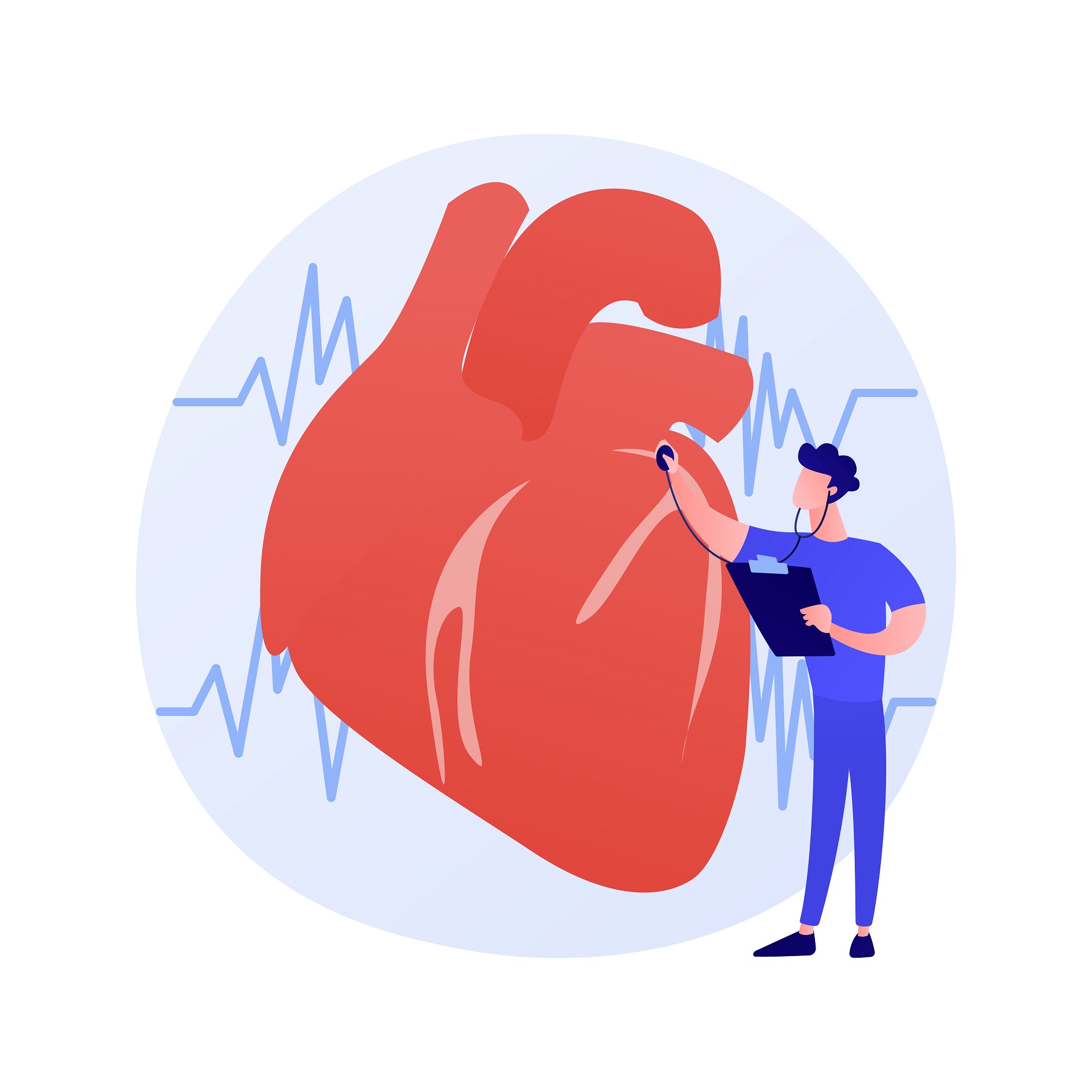 Cardiology clinic vector concept metaphor Cardiology clinic, hospital department. Healthy heart, cardiovascular prevention, healthcare industry idea design element. Electrocardiogram, EKG. Vector isolated concept metaphor illustration