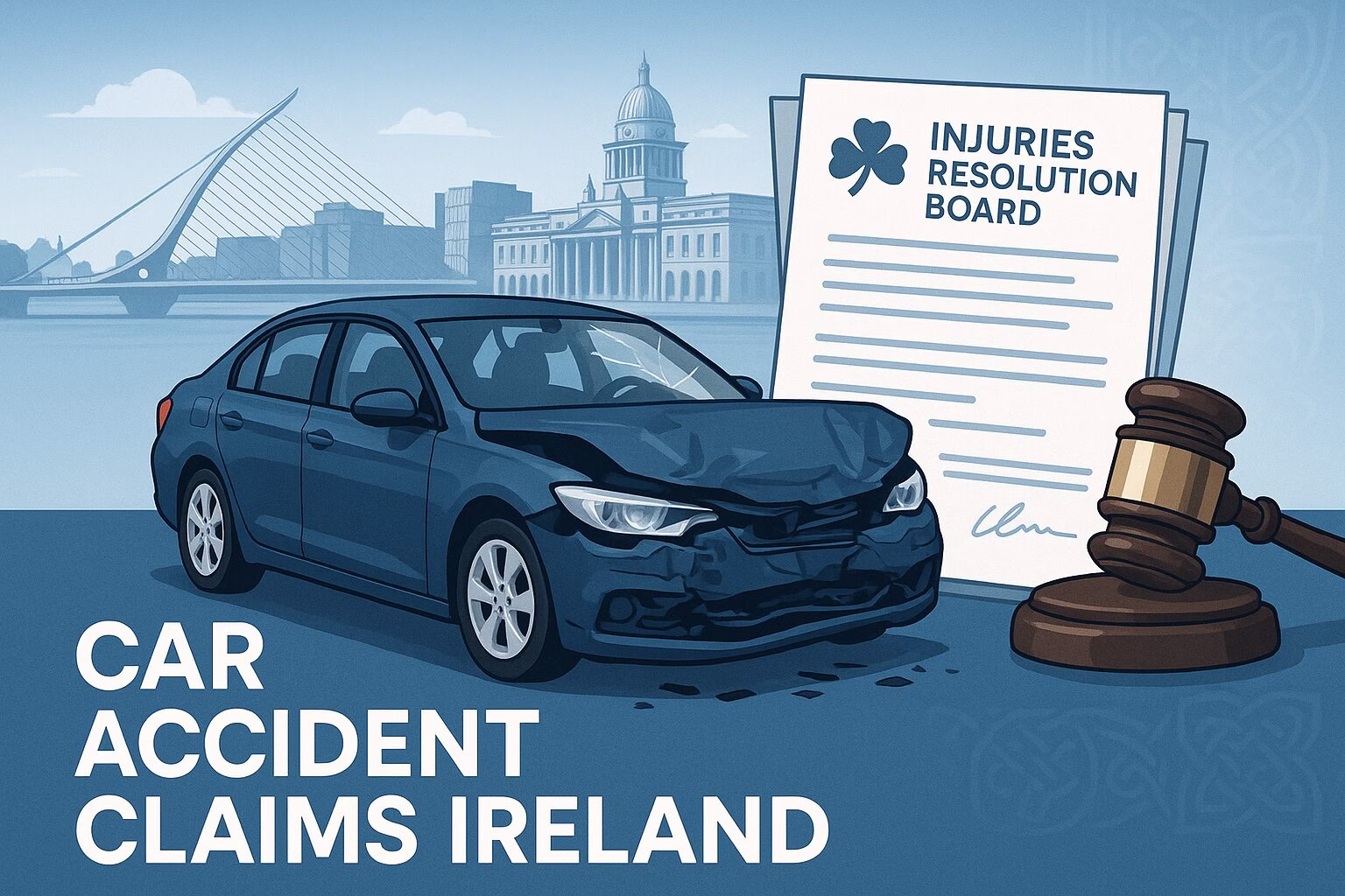 Car accident claims in Ireland. Guidance for drivers, passengers, cyclists and pedestrians in Dublin, Cork, Galway and Limerick.