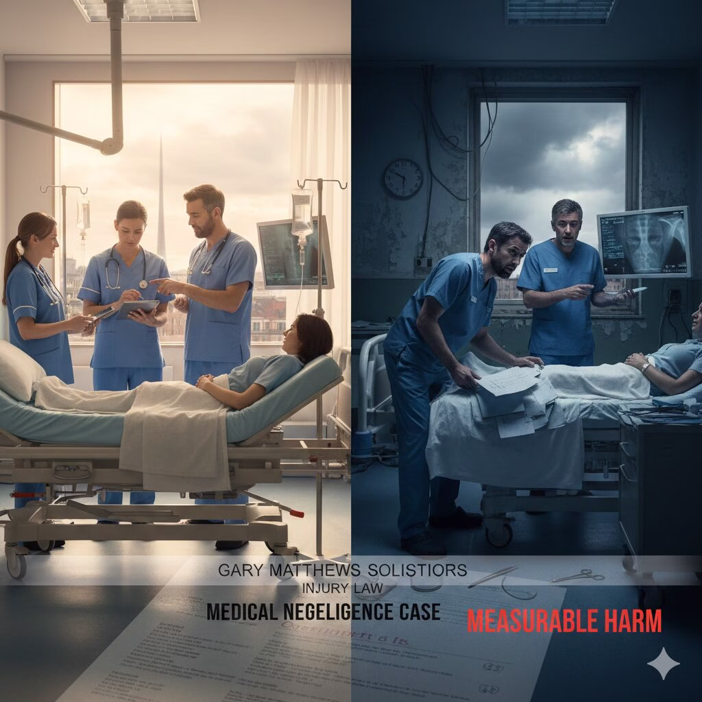 Patient consulting a medical negligence solicitor in Dublin about a potential healthcare error in Ireland.